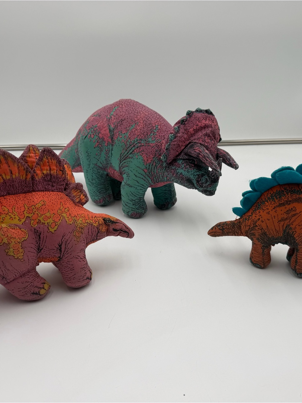 Phoenix Toys Jurassic Classics Dino Plush Lot Triceratops Stegosaurus